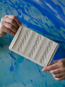 Молд силиконовый для творчества "Вязание с Косами"/ Форма для текстуры, коврик для лепки из полимерной глины, для мыла и воска