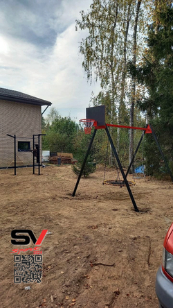 Монтаж уличных качелей Sv Sport