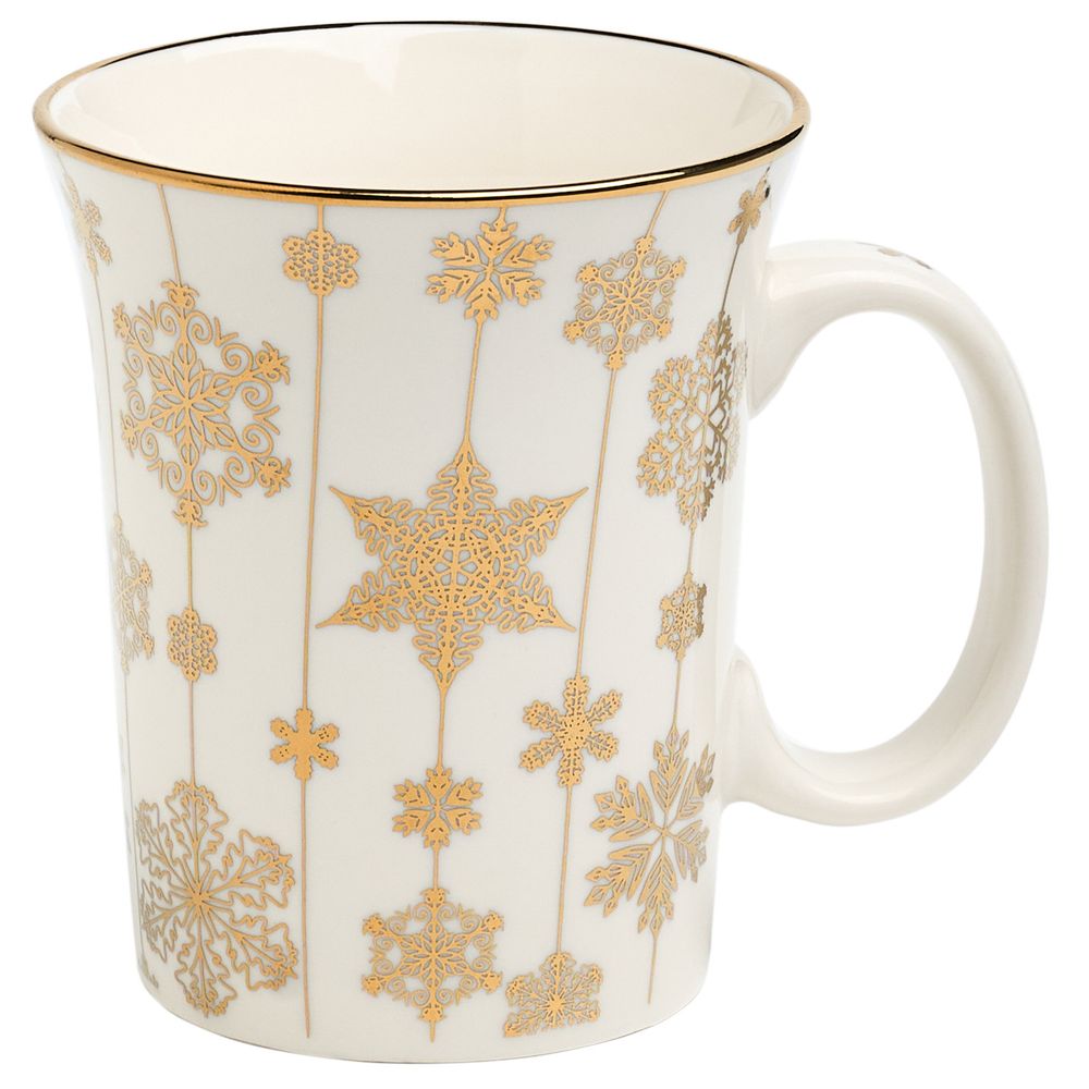 КРУЖКА LEFARD 310МЛ ЗОЛОТО СНЕЖИНКИ МАЛ УП=12ШТ