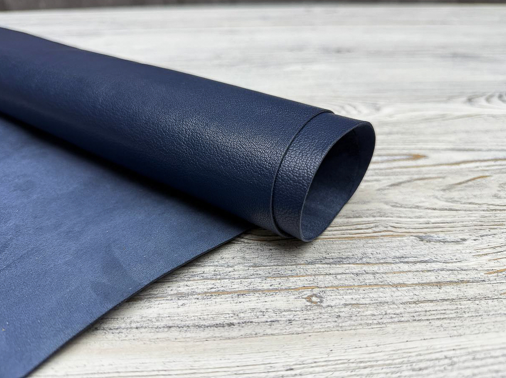 Tayma Veg Blue Agata (1,1-1,3 мм), цв. Синий, натуральная кожа козы