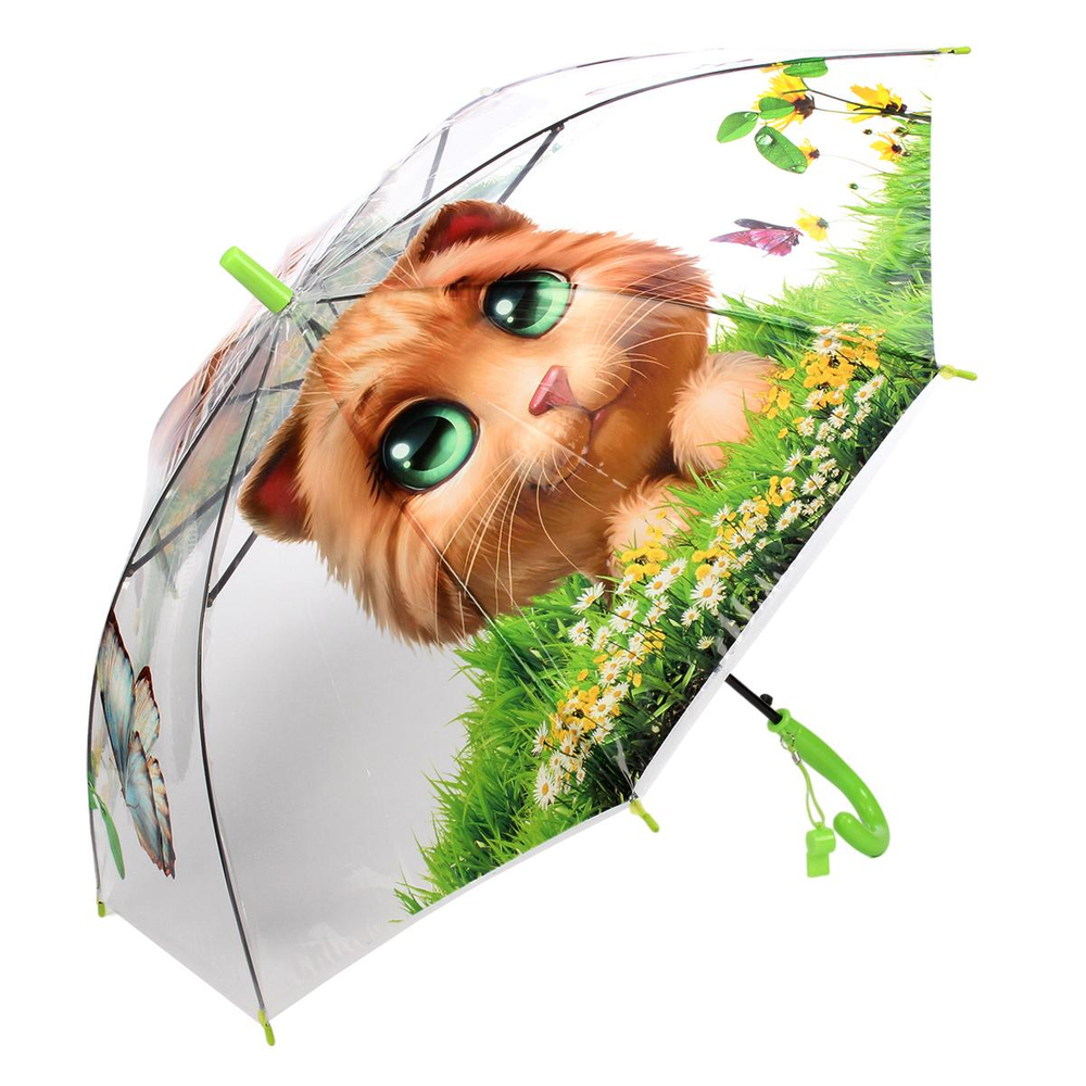 Зонт 66 см Милые Животные со свистком, д-84 см, 6 цвета микс (50 диаметр фабрик), с-30162