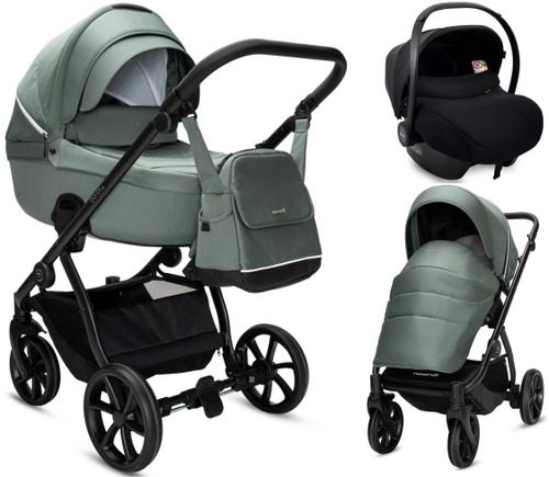 Детская коляска Noordi Fjordi V2 3 в 1 с автокреслом Terra Black 1462842 Fern