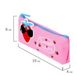 Пенал-косметичка BRAUBERG, канвас с аппликацией, "Cool Strawberry", 19х4х8 см, 228998