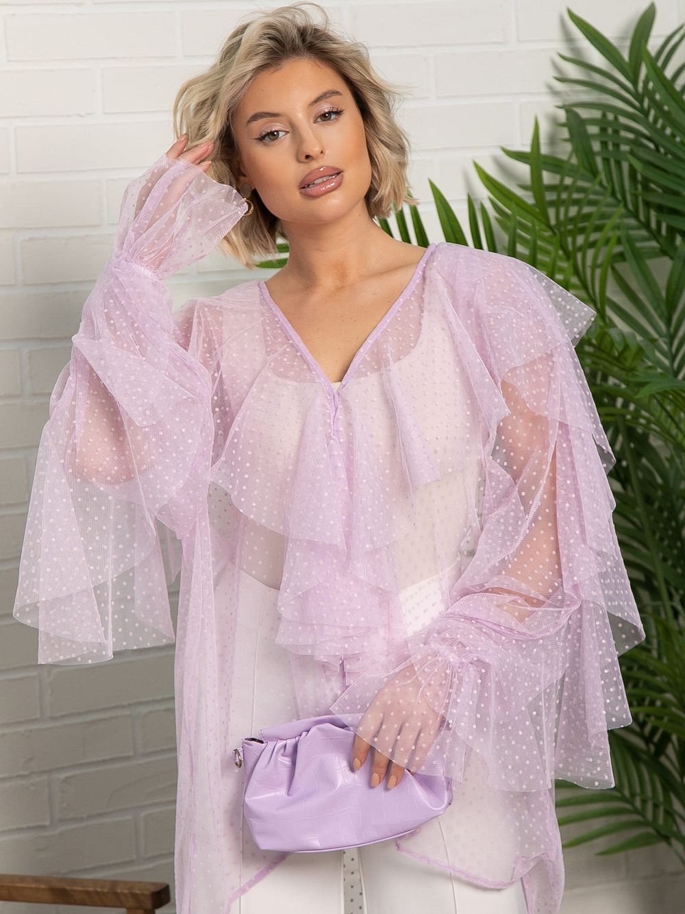 Блуза Диантус (сиреневая) Б15549-39М LT Collection