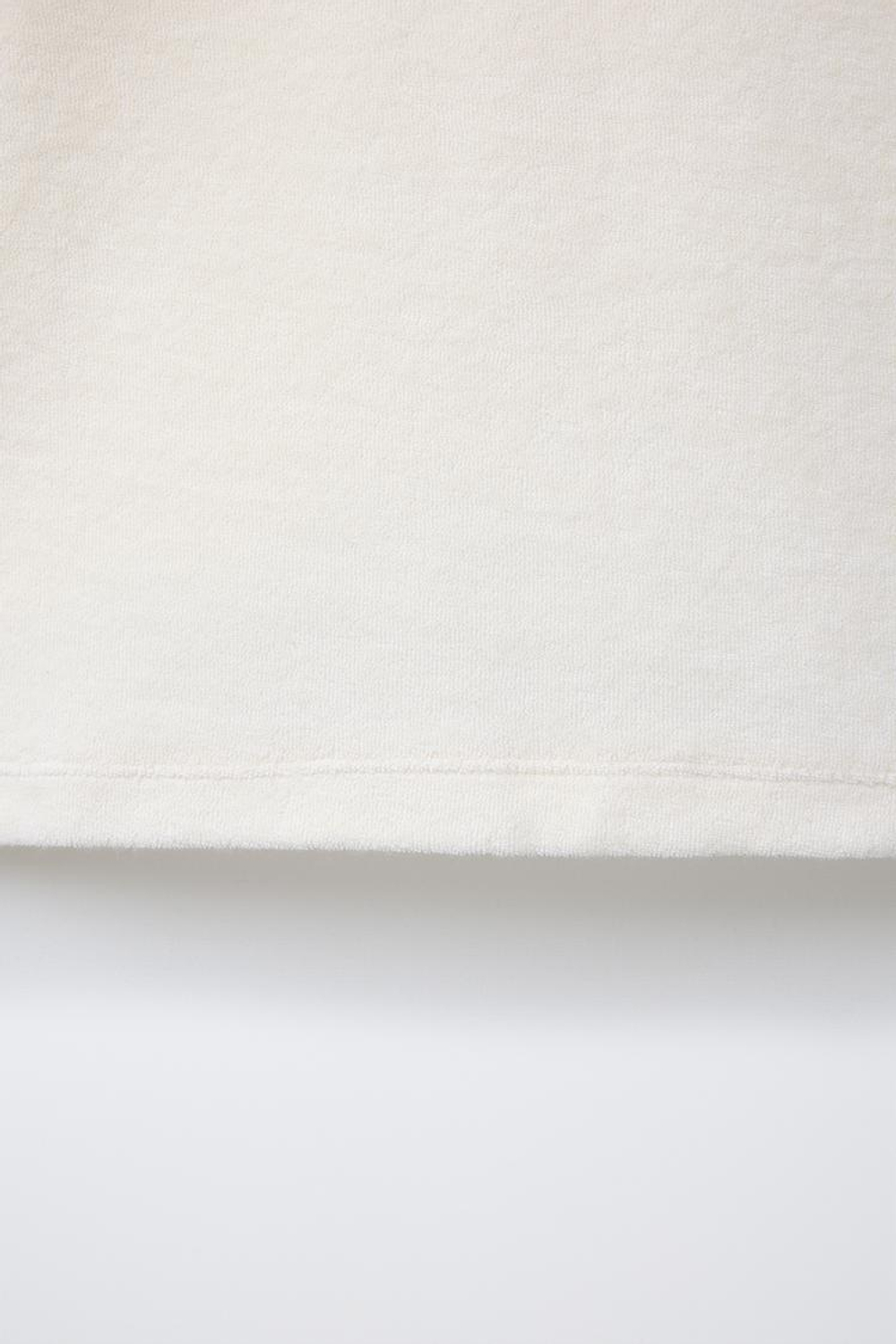 ZARA ФУТБОЛКА ИЗ МАХРОВОЙ ТКАНИ, ЭКРЮ