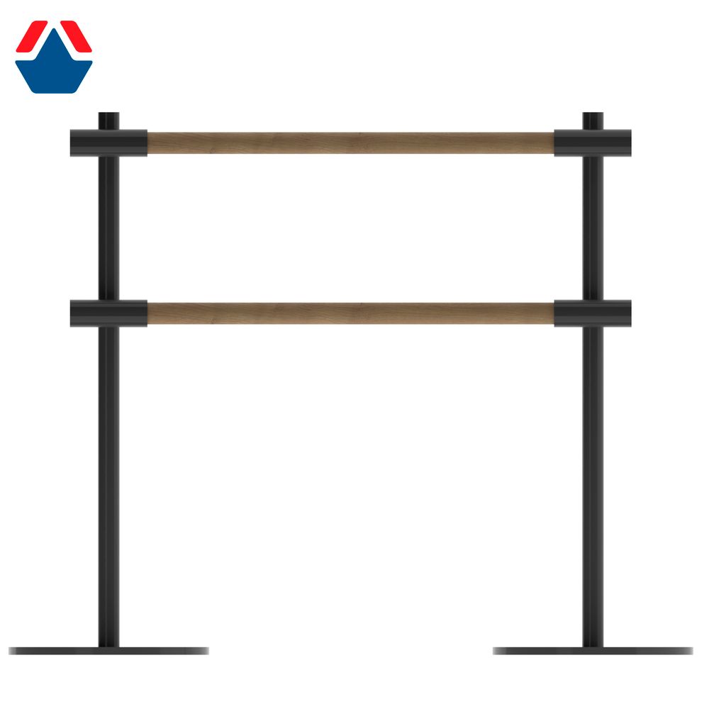 Хореографический станок мобильный 2х-рядный Евро-1000 Рондо СЕРЫЙ МУАР в сборе СНЯТО С ПР-ВА