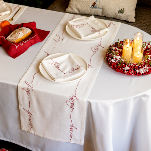 Дорожка сервировочная Астра, 38х140см | белый