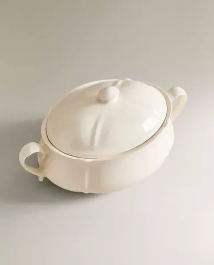 ZARA HOME ФАРФОРОВАЯ СУПНИЦА, ЭКРЮ