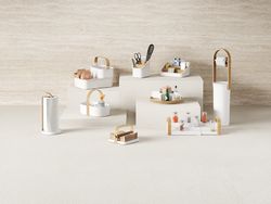 Органайзер для столовых приборов Bellwood, белый/натуральное дерево