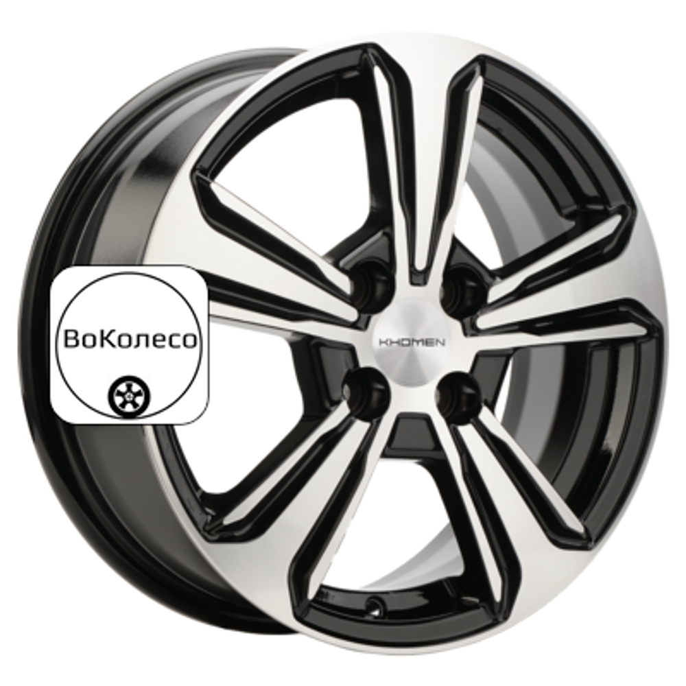 6x15/4x100 ET45 D56,6 KHW1502 (Nexia) Black-FP Khomen Wheels