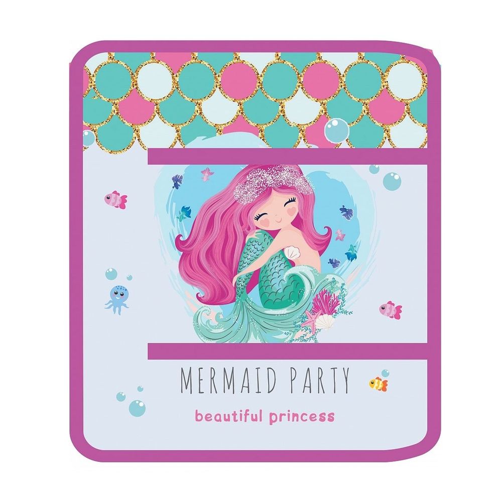 Папка 1 отделение, А4 230х325х25 мм, Пчелка, пластик, дизайн на вкладыше, молния вокруг, "Русалочка"