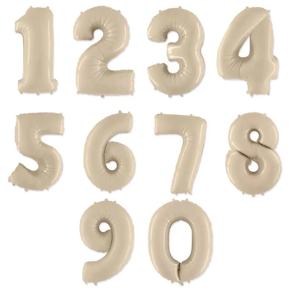 Цифры кремовые с гелием в магазине «Склад Шаров»