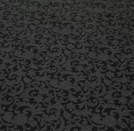 Костюмная ткань жаккард 210 гр/м2, 47% хлопок, 50% п/э, 3% эл, 150 см, чёрный