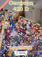Оксфорд с принтом 1 метр №2 420 D
