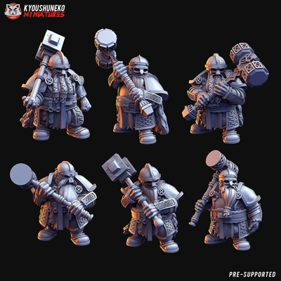 Dwarf Regiment Hammers / Longbeards