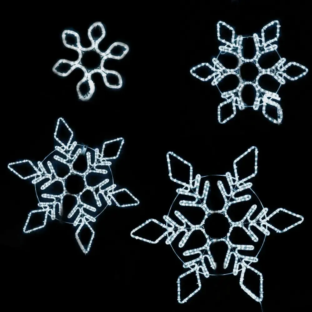 новогодние снежинки уличные светодиодные