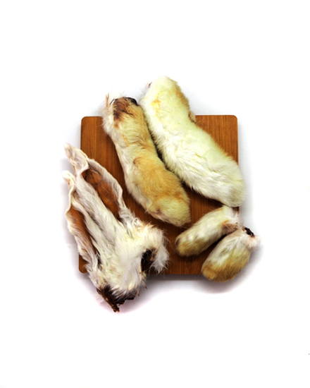 Комплект из 2 ушек и 4 лапок кролика