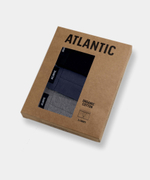 Мужские трусы шорты Atlantic, набор из 3 шт., органический хлопок, черные + графитовые + серый меланж, 3MH-185
