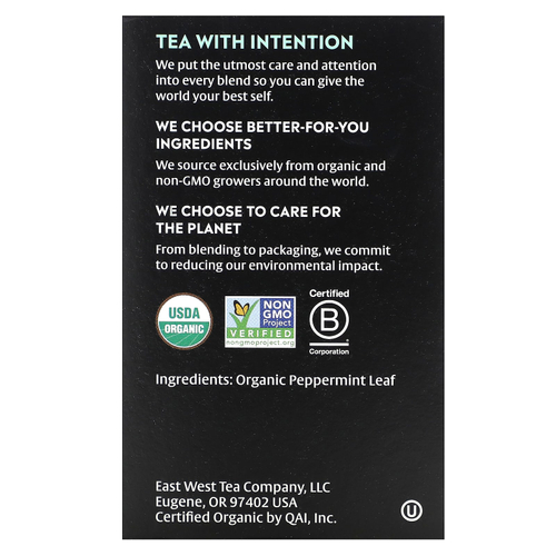 Choice Organics, травяной чай, перечная мята, без кофеина, 16 чайных пакетиков, 17 г (0,60 унции)