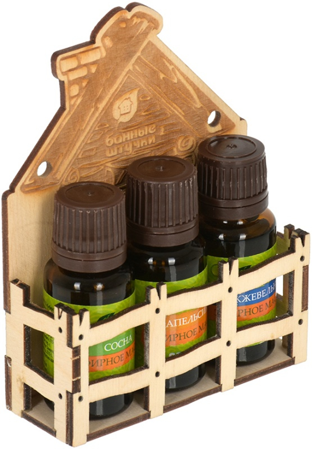 Набор эфирных масел Банька (апельсин, сосна, можжевельник) 3 масла по 10мл