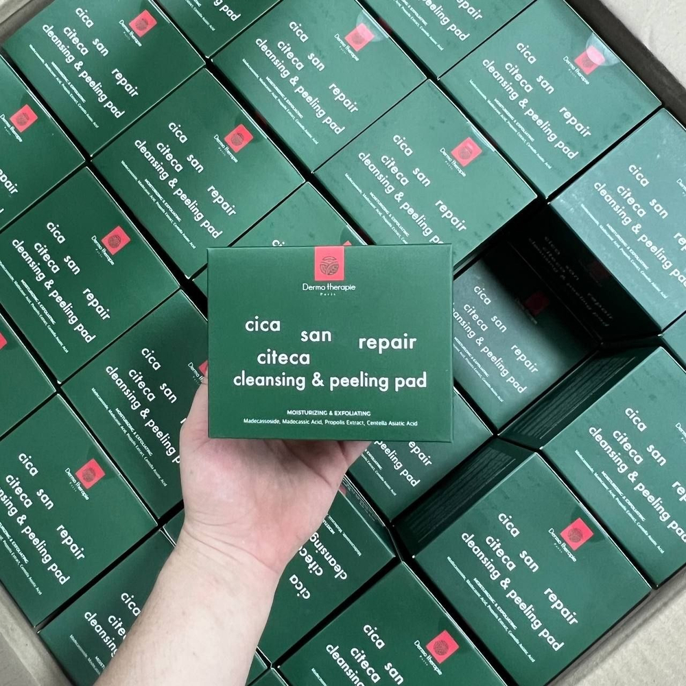 Пилинг-пэды с экстрактом центеллы Dermo Therapie Citeca Cleansing & Peeling Pad, 60 шт