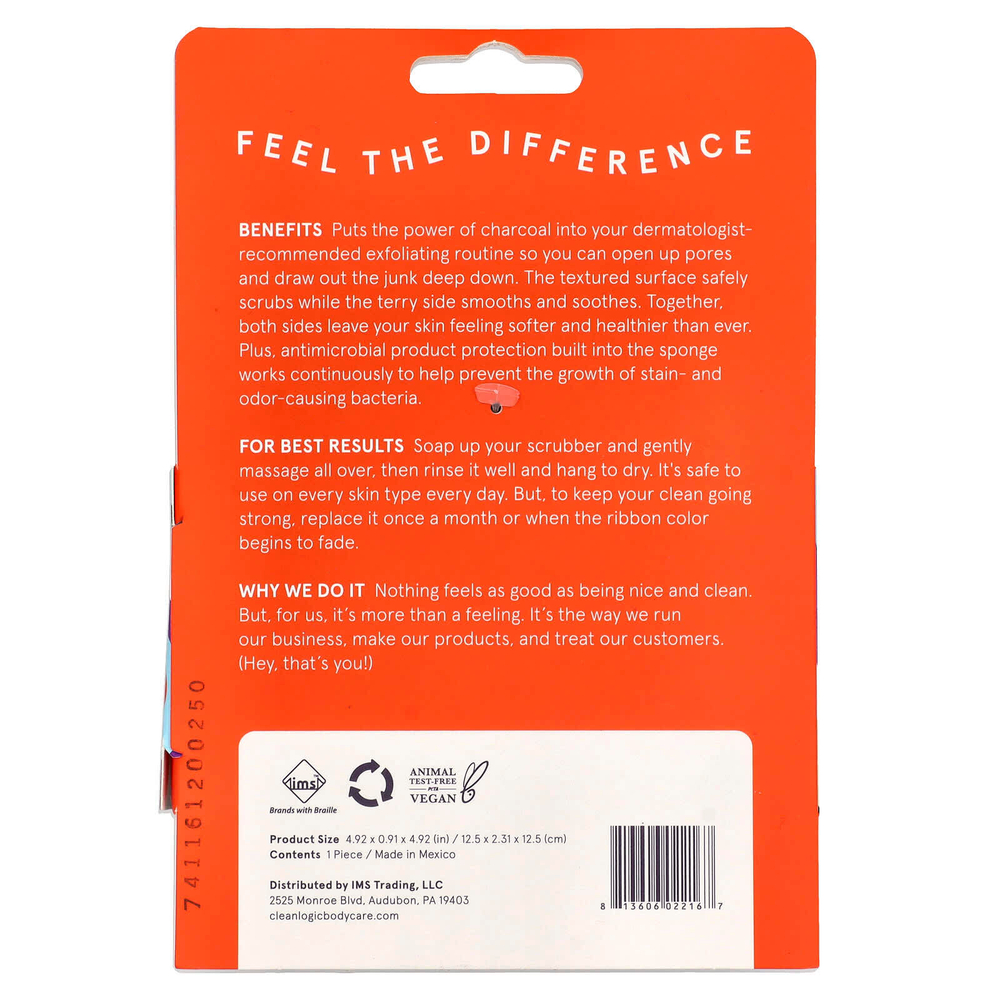 CleanLogic, Detoxify, отшелушивающее средство для тела с двойной текстурой, 1 шт.