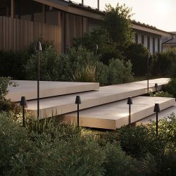 Уличный грунтовый светодиодный светильник Maytoni   O504FL-L1B3K