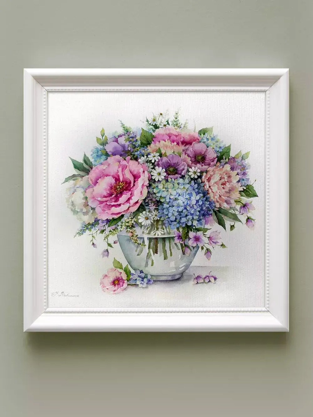 Картины на стену интерьерные на холсте 4 шт, 23*23 см