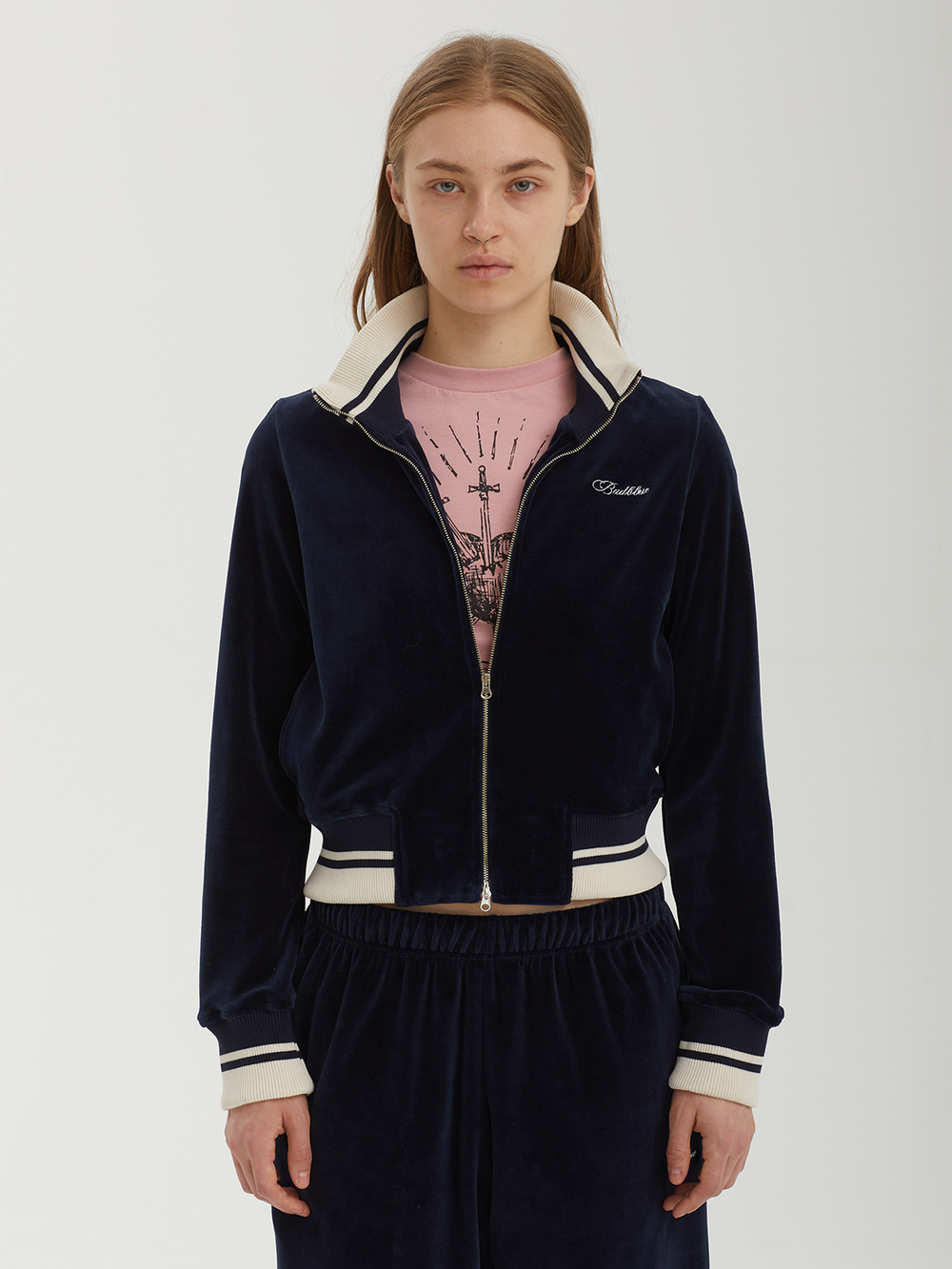 Женская Олимпийка Velour Zipup Crop