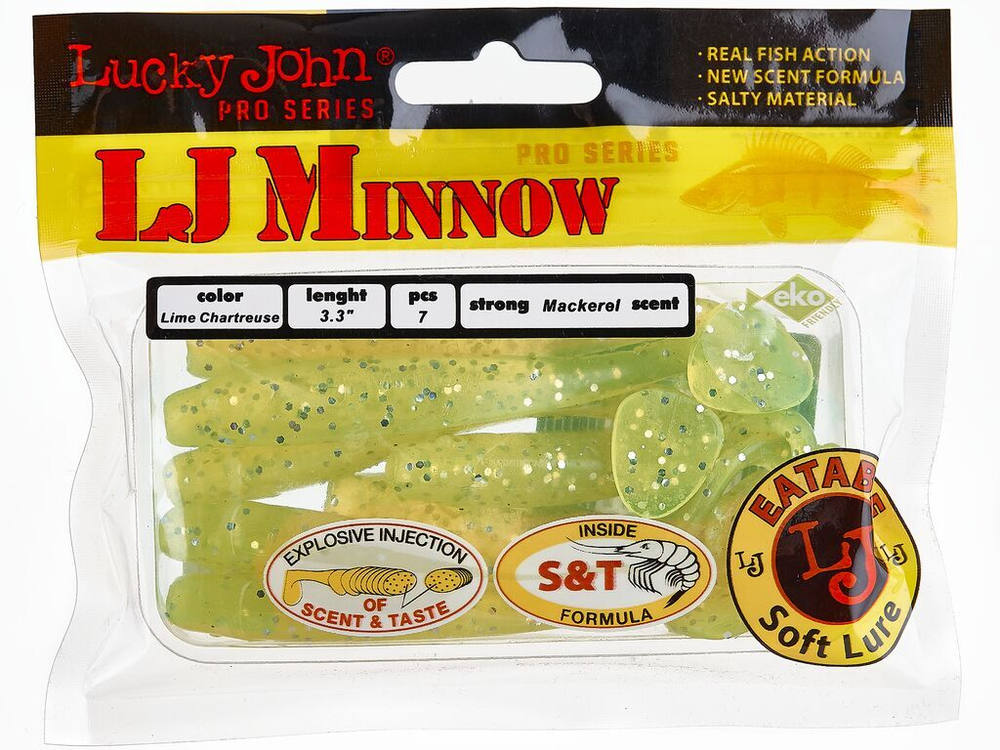 Виброхвосты съедобные LJ Pro Series MINNOW 3.3in (08.40)/071 7шт.