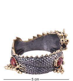 Народные промыслы AM-3872 Подсвечник «Дракон Китай» (латунь, янтарь)