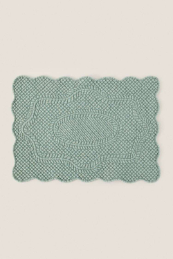 ZARA HOME САЛФЕТКА ИЗ СТЕГАНОГО ТРИКОТАЖА, ЗЕЛЕНЫЙ/СИНИЙ