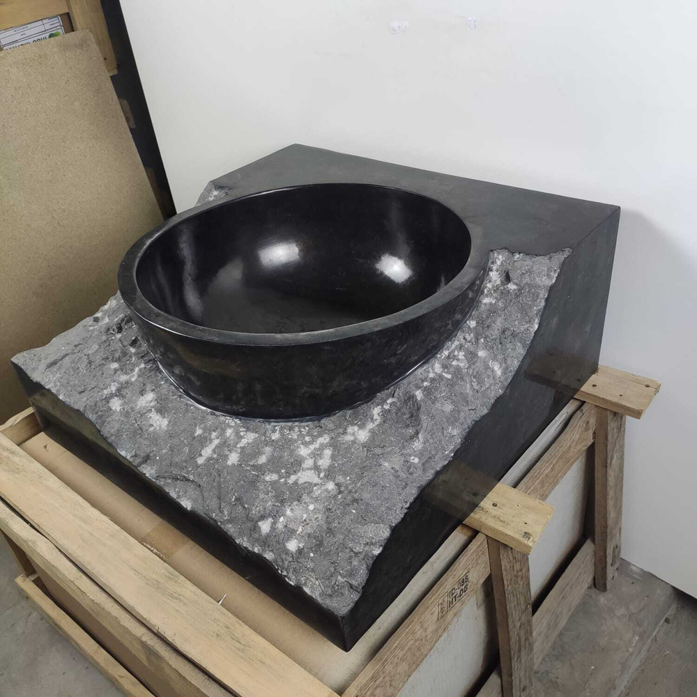 Раковина из мрамора Kotak baskom Black KBS-70956 50*50*22