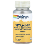 Solaray, витамин E, 50 капсул