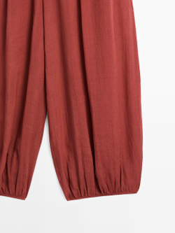 Massimo Dutti Свободные брюки-саруэль, черепичный