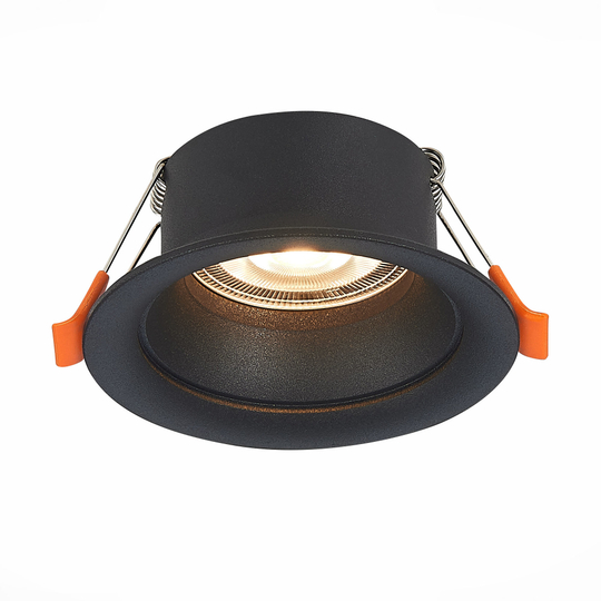 ST200.408.01 Св-к встр. Черный GU10 1*50W  D89xH40 220V Без ламп