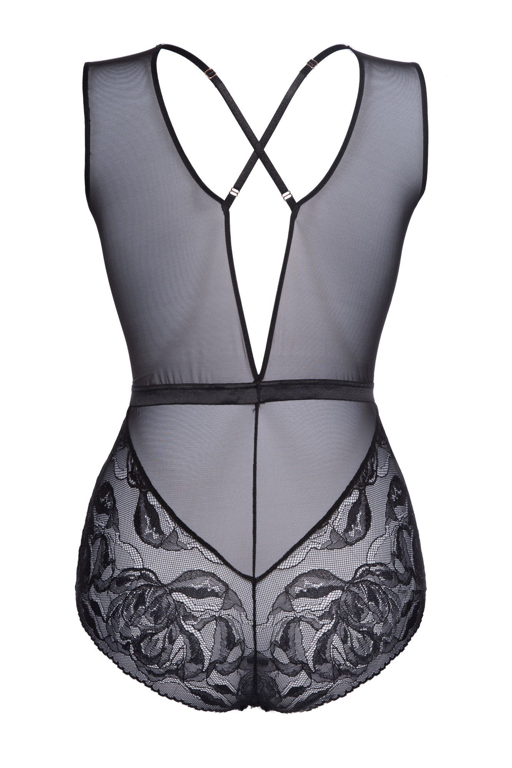 Боди Frozen Black с эффектом мерцания (Размер: 40) (Цвет: черный)