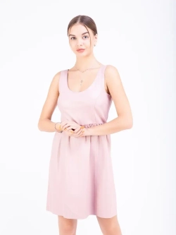 Сарафан женский из экокожи кожаный