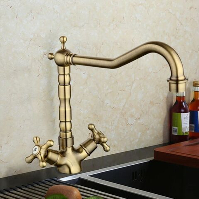 Смеситель для кухни, Gappo, с кран-буксой, бронз, G4063-4