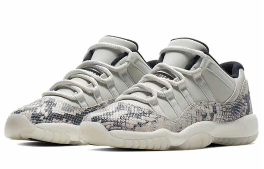 Кроссовки Jordan Air Jordan 11 Low Snakeskin Light Bone (Женская размерная сетка)