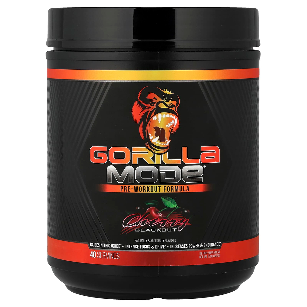 Gorilla Mind, Mode®, предтренировочная добавка, вишня, 812 г (1,79 фунта)