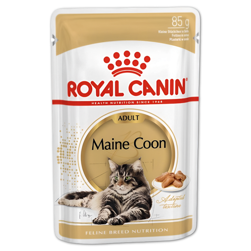 Royal Canin корм консервированный для взрослых кошек кусочки в соусе породы мэйн кун