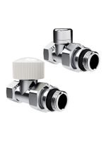 Набор термостатический для радиатора прямой 1/2 Design М30х1.5 Хром Royal Thermo