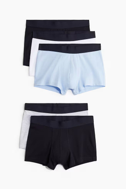 H&M Набор трусов-боксеров ( 5 шт.), белый/светло-голубой