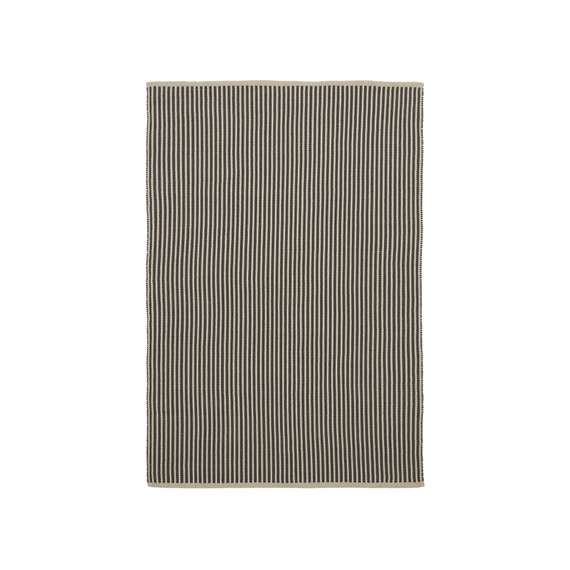 Ковер Satanca 230х160 см в бежевую и черную полоску из синтетики