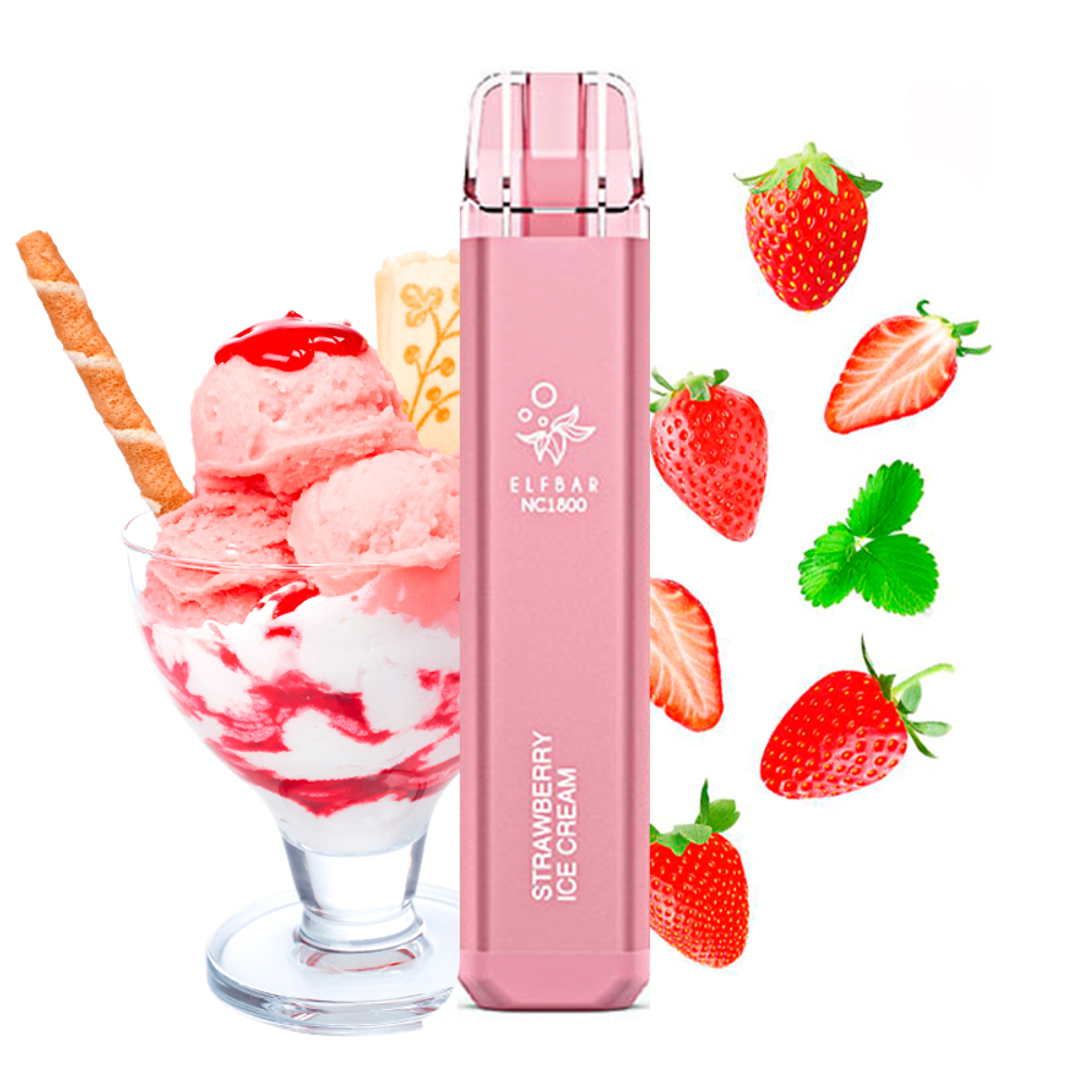 Elf Bar NC1800 - Strawberry Ice Cream (5% nic)