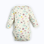 Боди с дл.рукавом Flower, рост 86-92 см, бежевый (Крошка Я)