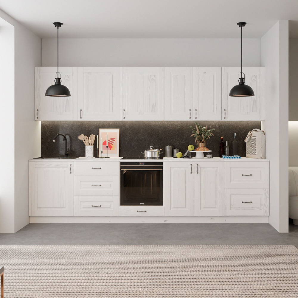 Кухонный модуль напольный, 80х60х85, Стокгольм Светлый, шкаф для кухни, из массива сосны, со столешницей, Dipriz