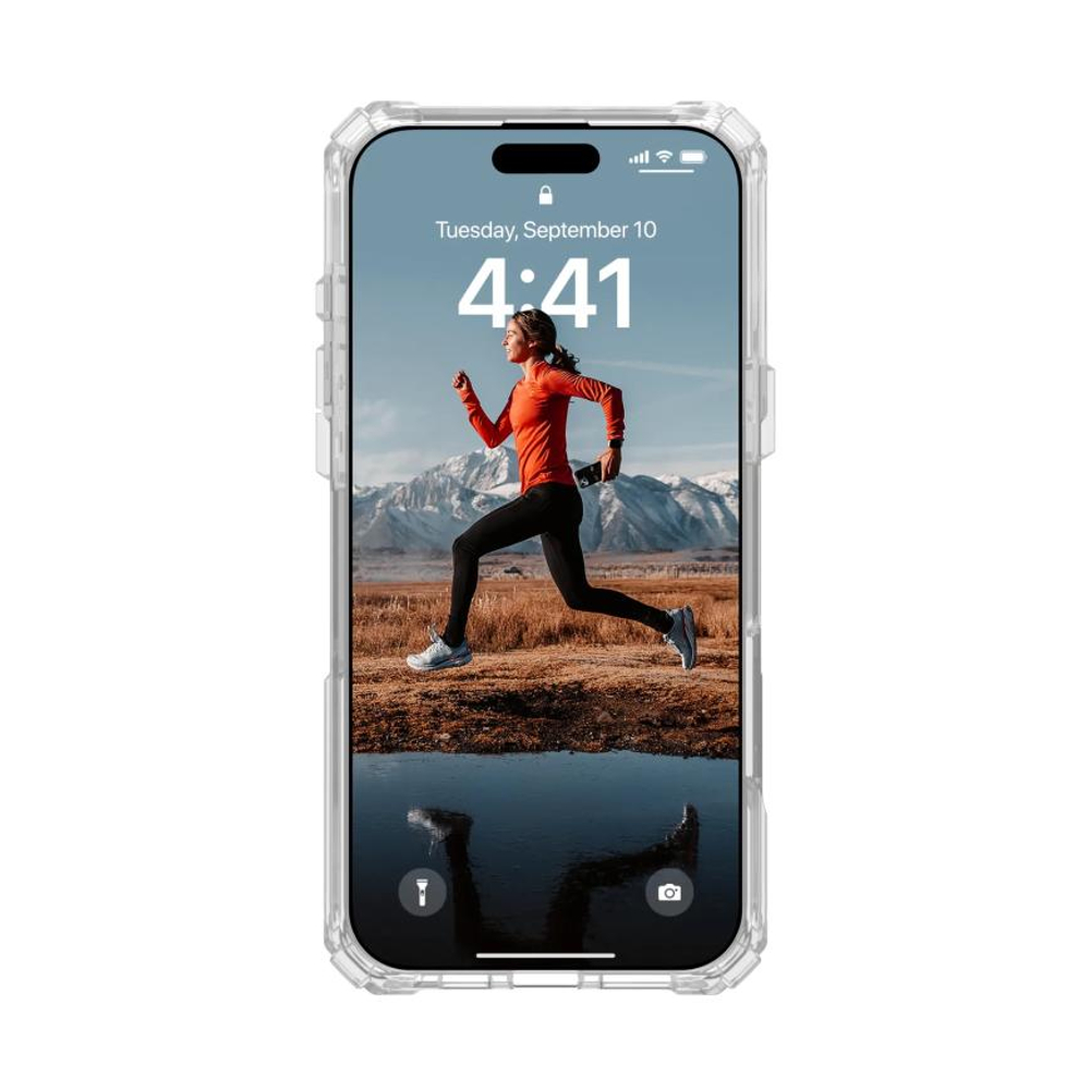 Защитный прозрачный чехол MagSafe с подставкой UAG Plasma XTE для iPhone 16 Pro Max Полупрозрачный композитный гибридный чехол со встроенной подставкой, высоким уровнем защиты при падении и вырезом для Контроллера камеры