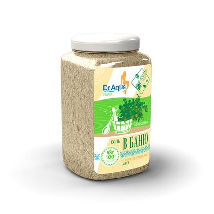 Соль морская природная Мята 850 гр. В баню